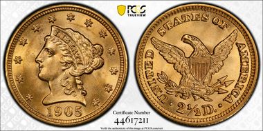 1905 $2.50 MS66