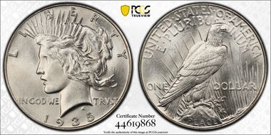 1935 $1 MS64