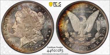 1880-O $1 MS61PL