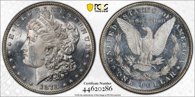 1878 7TF $1 Reverse of 1878 MS62