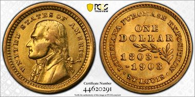 1903 G$1 LA Purchase, Jefferson N1