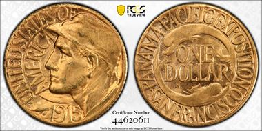1915-S G$1 Panama-Pacific MS63
