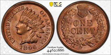 1896 1C MS64RD