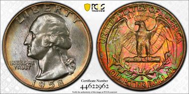 1958-D 25C MS66