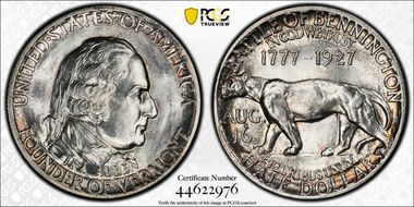 1927 50C Vermont MS63