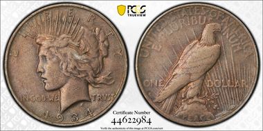 1934-D $1 VAM 3, DDO, Medium D VF25