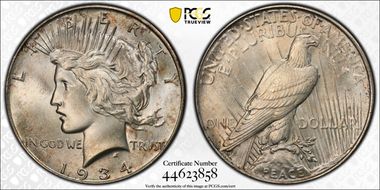 1934 $1 MS66+