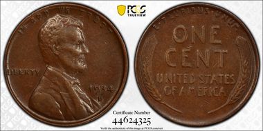 1934-D 1C DDO, FS-101 AU50BN