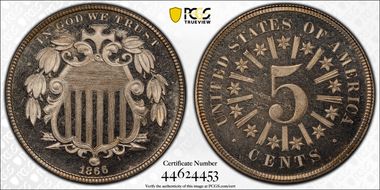 1866 5C Rays PR65DCAM