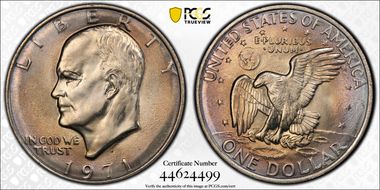1971-D $1 "Friendly Eagle" FS-901 Type 1 Reverse MS67+
