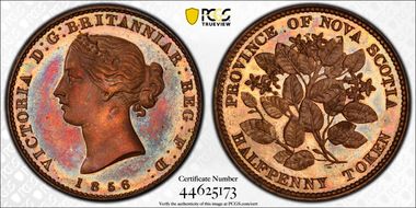 1856 1/2D NS-5A1 BR-876 PR63BN