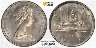 1968 $1 Voyageur MS65