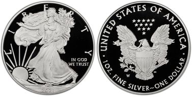 2021-W  $1 Silver Eagle - Type 1 PR70DCAM