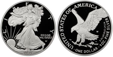 2021-W  $1 Silver Eagle - Type 2 PR69DCAM