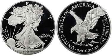2021-S $1 Silver Eagle - Type 2 PR70DCAM