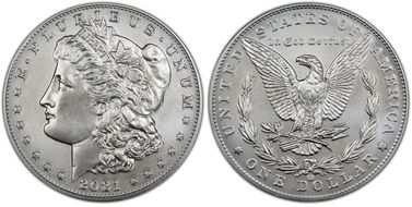 2021-CC Privy $1 Morgan Dollar 100th Anniversary MS70
