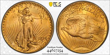 1924 $20 MS66+ 