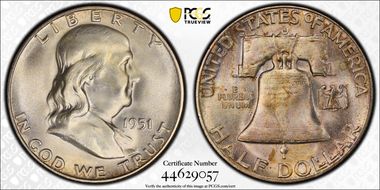 1951-S 50C MS67FBL