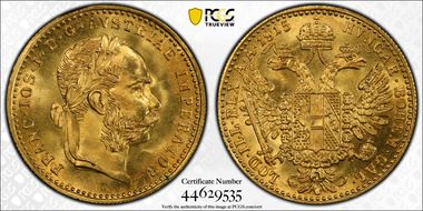 "1915" Ducat Restrike KM-2267  Au MS67