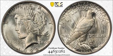 1922-D $1 MS65