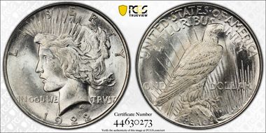 1922-D $1 MS65