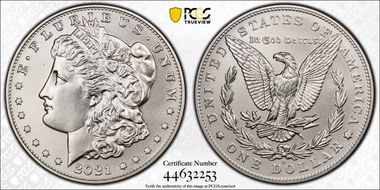 2021-D $1 Morgan Dollar 100th Anniversary MS69