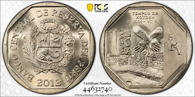 2013 N Sol Templo de Kotosh MS67