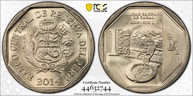 2014 N Sol Ciudad Sagrada de Caral MS67