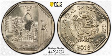 2016 Sol Parabolic Arch of Tacna MS67