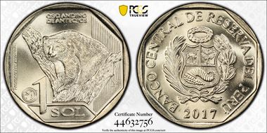 2017 Sol Spectacled bear MS68