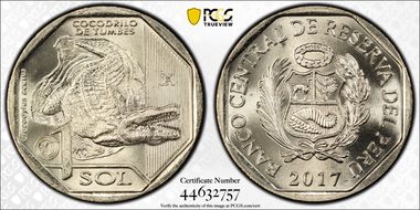 2017 Sol Tumbes Crocodile MS67