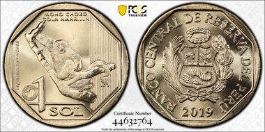 2019 Sol Yellow-Tailed Wolly Monkey MS67