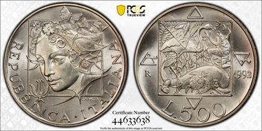 1992-R 500 L Flora & Fauna MS67