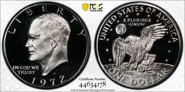 1972-S $1 Silver DDO FS-101 PR68DCAM