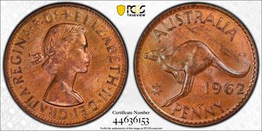 1962 Y. (p) 1D MS64RB