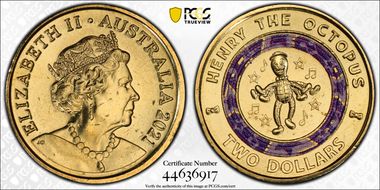 2021 $2 Wiggles - Henry the Octopus 30th Ann. Colorized MS66