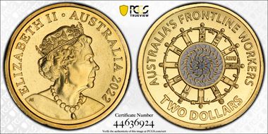 2022 $2 Frontline Workers Colorized MS68