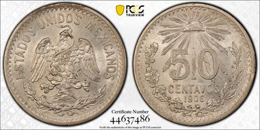 1906-M 50C Open 9 MS62