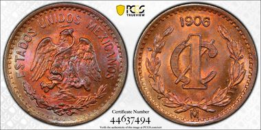 1906-Mo 1C Narrow Date KM-415 MS65RB