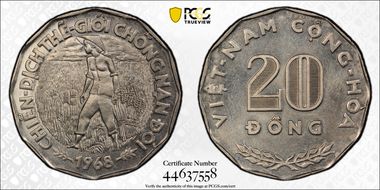 1968 20 Dong F.A.O. MS66