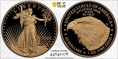 2022-W $50 Gold Eagle First Strike PR70DCAM
