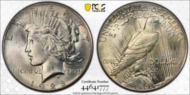 1928 $1 MS62