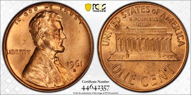 1961-D 1C D/Horiz D, FS-501 MS66RD