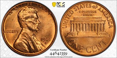 1961-D 1C D/Horiz D, FS-501 MS65RD