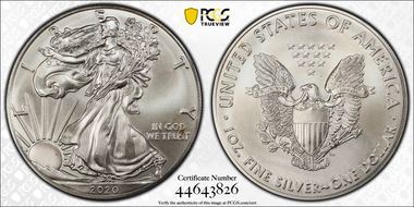 2020 $1 Silver Eagle MS70