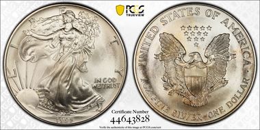 1995 $1 Silver Eagle MS67