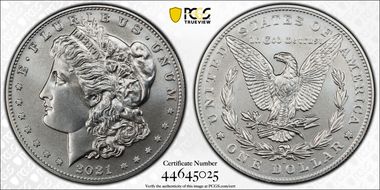 2021-D $1 Morgan Dollar 100th Anniversary MS69