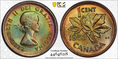 1953 1C No Strap MS64BN