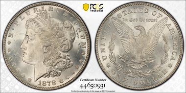 1878 7/8TF $1 Strong MS64