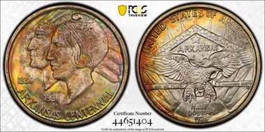 1935 50C Arkansas MS67+